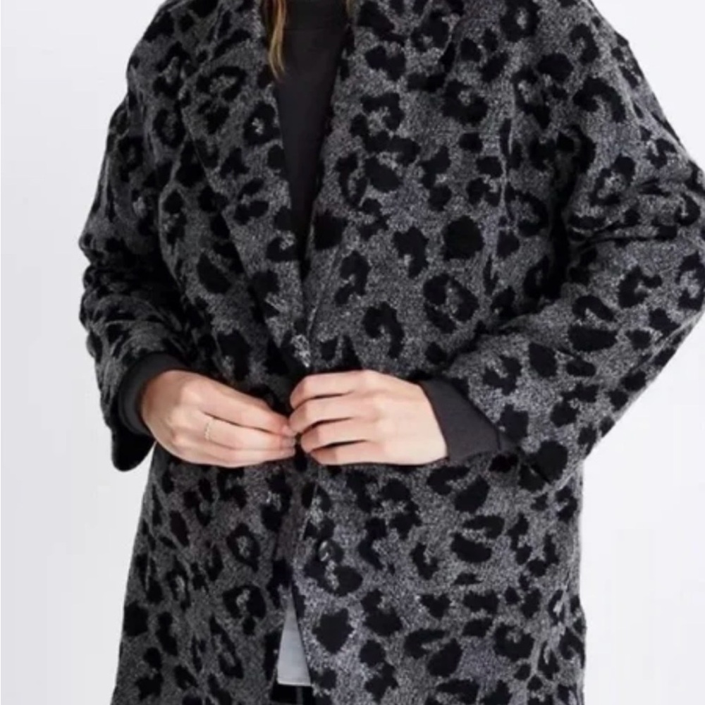 Madewell Texture & Thread Leopard Sweater
